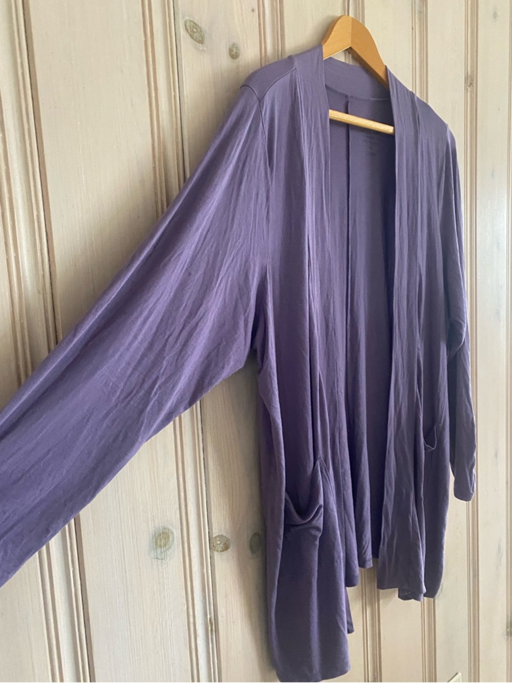 Torrid Super Soft Knits Muted Lavender Neutral Open-Front Cardigan